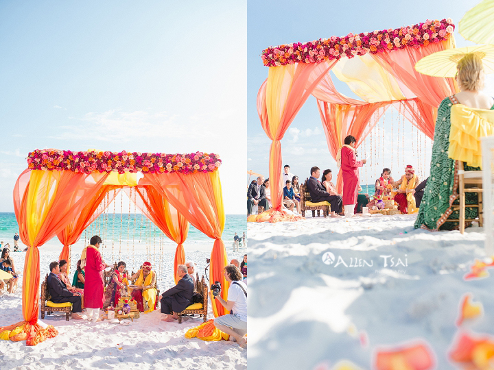 hilton_sandestin_wedding_hindu_beach_ceremony_mandap